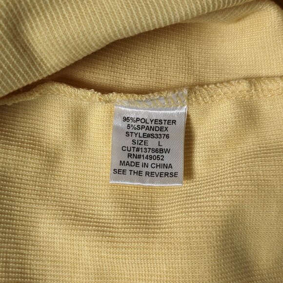 SIGNATURE8 Women's Thin Ribbed Shoulder Strap Dress Size L Yellow NWOT - Picture 6 of 6